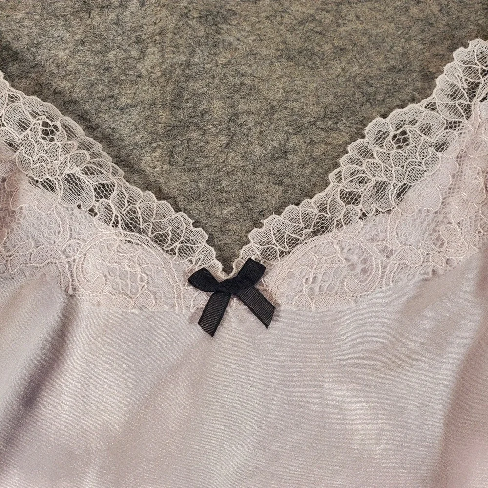 Vintage Victoria's Secret Lace Chemise Dress Women Small Light Pink Y2K Babydoll